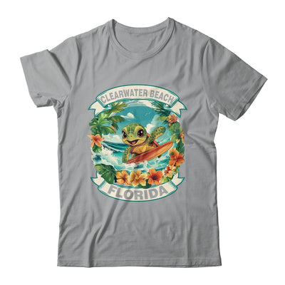 Clearwater Beach Florida Cute Sea Turtle Surfing Summer Vacation Shirt & Tank Top | teecentury