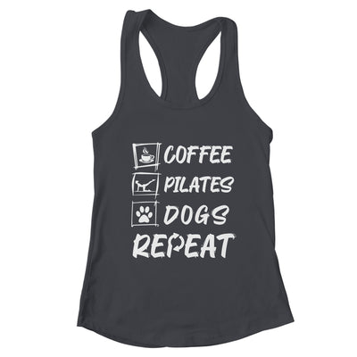 Coffee Pilates Dogs Repeat Pilates Art For Girl Women Shirt & Tank Top | teecentury