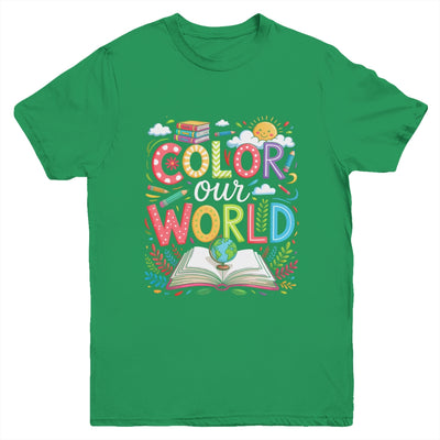 Color Our World Book Reading Program 2025 Summer Reading Youth Shirt | teecentury
