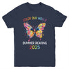 Color Our World Summer Reading Program 2025 Butterfly Youth Shirt | teecentury