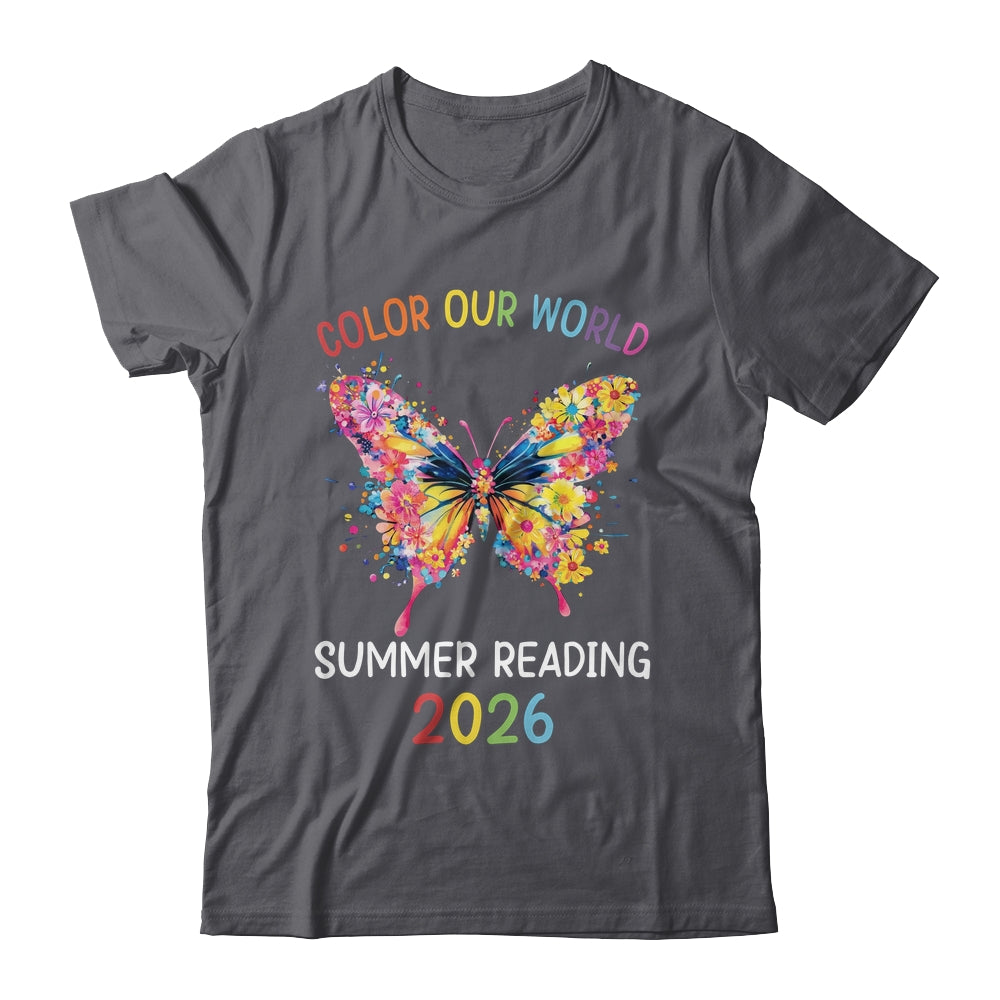 Color Our World Summer Reading Program 2026 Butterfly Shirt & Hoodie | teecentury
