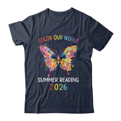 Color Our World Summer Reading Program 2026 Butterfly Shirt & Hoodie | teecentury