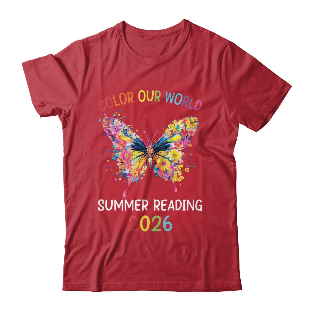 Color Our World Summer Reading Program 2026 Butterfly Shirt & Hoodie | teecentury