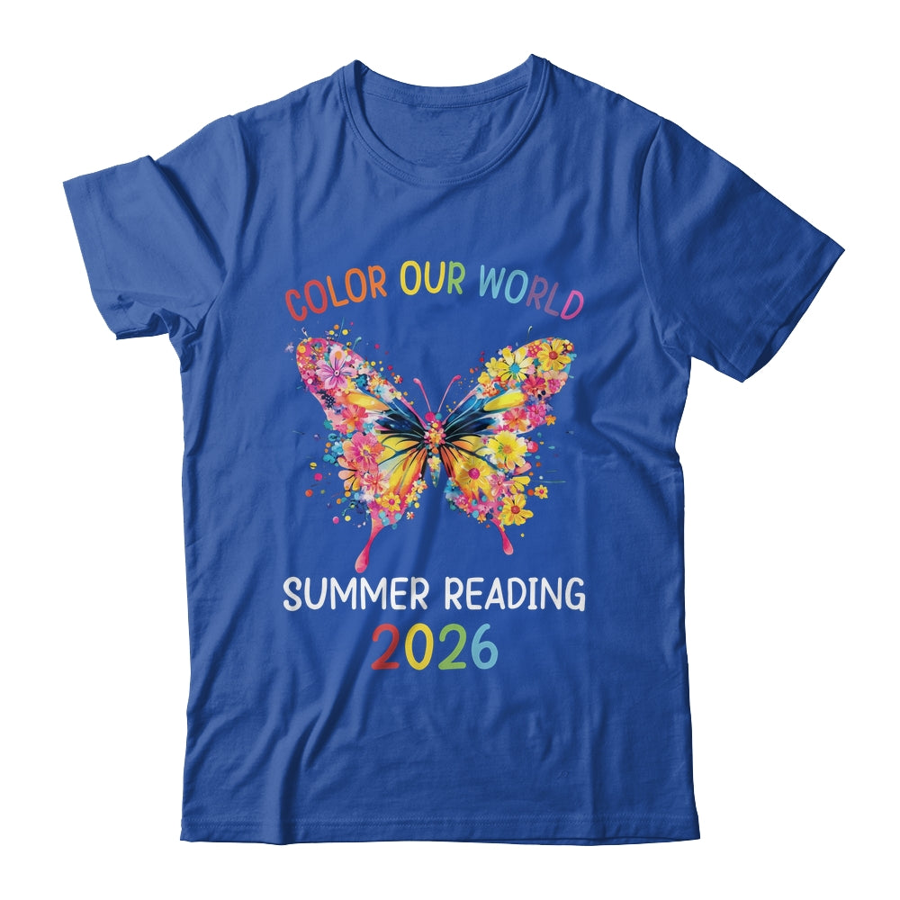 Color Our World Summer Reading Program 2026 Butterfly Shirt & Hoodie | teecentury