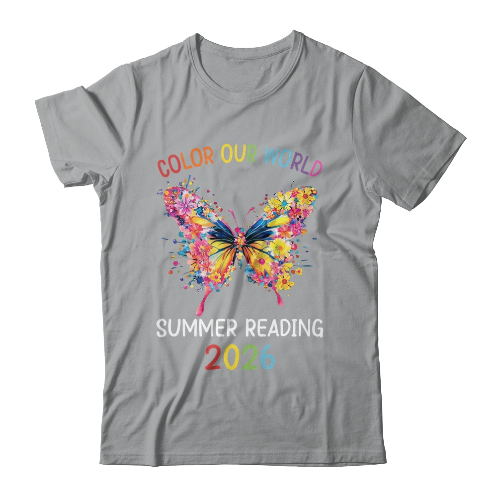 Color Our World Summer Reading Program 2026 Butterfly Shirt & Hoodie | teecentury