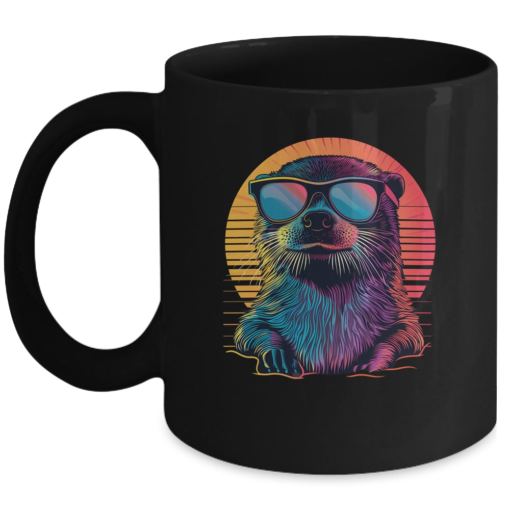 Colorful Art Sunglasses Otter Sea Otters Retro For Men Women Mug | teecentury