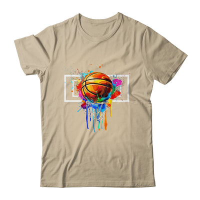 Colorful Basketball Hoop Net Tie Dye Color Splash Shirt & Tank Top | teecentury