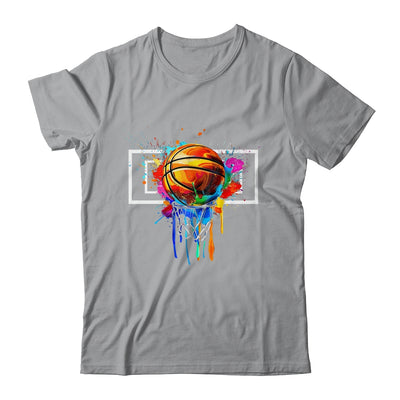Colorful Basketball Hoop Net Tie Dye Color Splash Shirt & Tank Top | teecentury