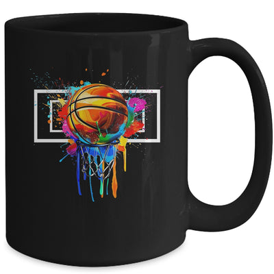 Colorful Basketball Hoop Net Tie Dye Color Splash Mug | teecentury