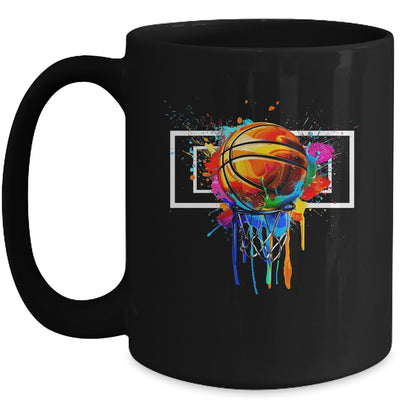 Colorful Basketball Hoop Net Tie Dye Color Splash Mug | teecentury