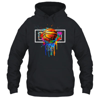 Colorful Basketball Hoop Net Tie Dye Color Splash Shirt & Tank Top | teecentury