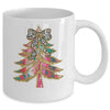 Colorful Bright Christmas Tree Coquette Bow Dalmatian Dots Mug | teecentury