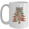 Colorful Bright Christmas Tree Coquette Bow Dalmatian Dots Mug | teecentury