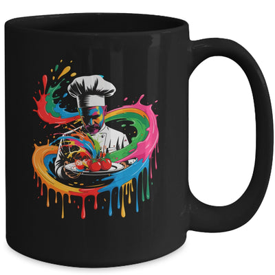 Colorful Chef Design With Splash Art Kitchen Cooking Lovers Mug | teecentury