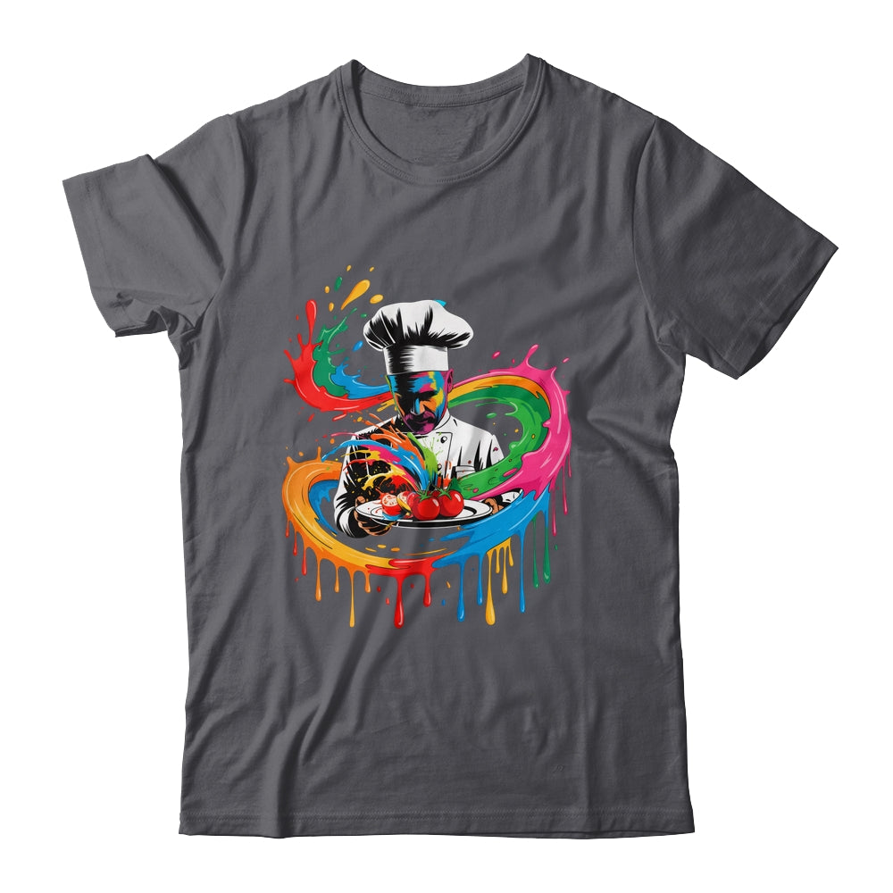 Colorful Chef Design With Splash Art Kitchen Cooking Lovers Shirt & Hoodie | teecentury