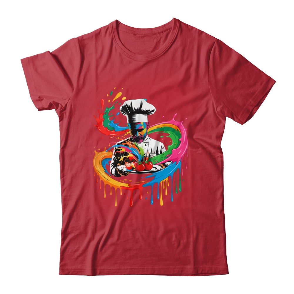 Colorful Chef Design With Splash Art Kitchen Cooking Lovers Shirt & Hoodie | teecentury