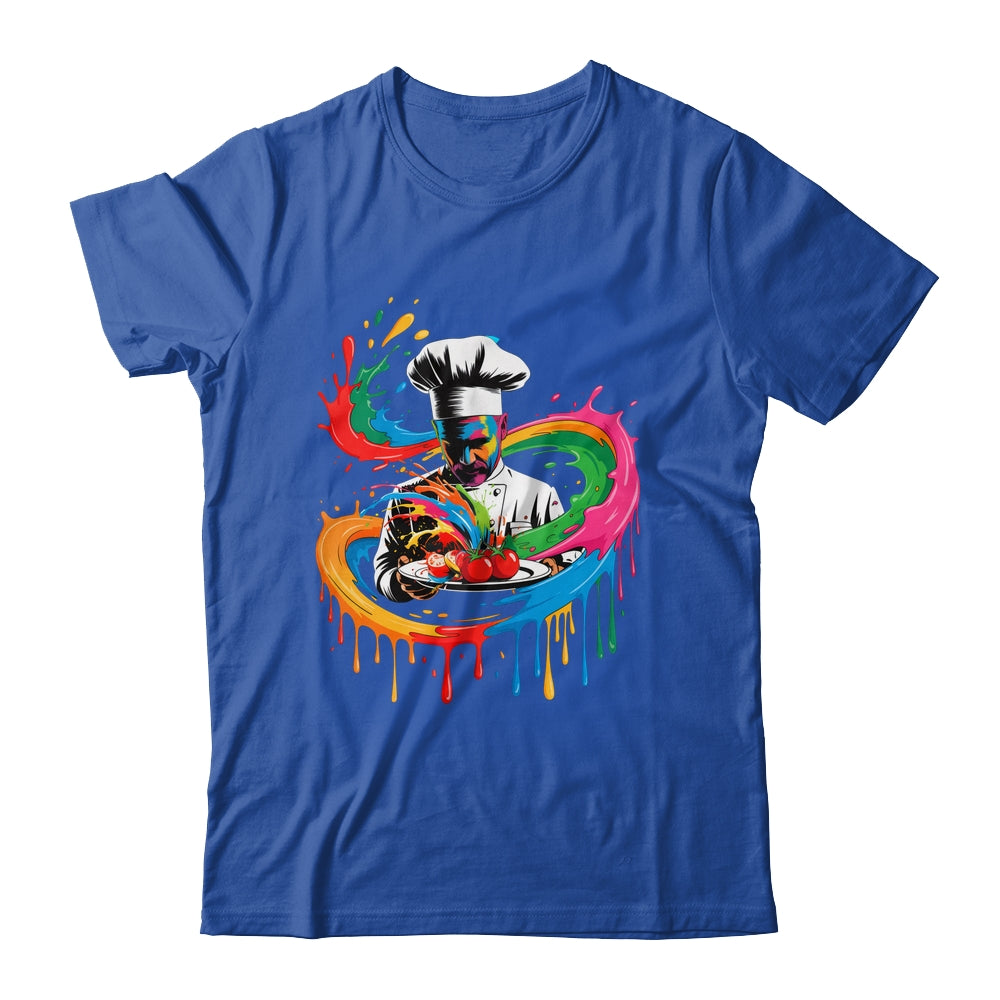 Colorful Chef Design With Splash Art Kitchen Cooking Lovers Shirt & Hoodie | teecentury