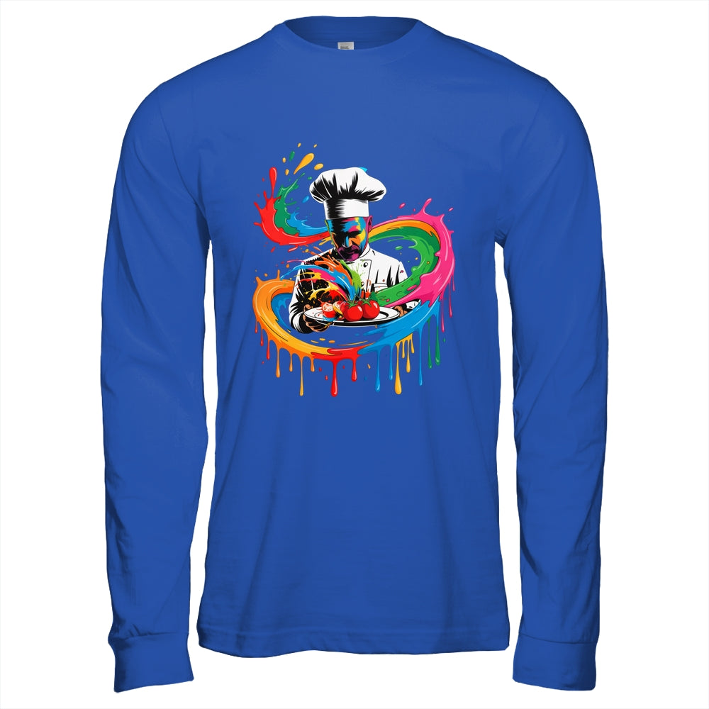 Colorful Chef Design With Splash Art Kitchen Cooking Lovers Shirt & Hoodie | teecentury