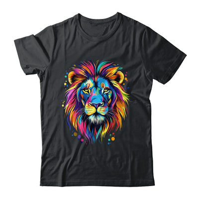 Colorful Lion Spirit Animal Multicolor Art Leo Lion Graphic Shirt & Hoodie | teecentury