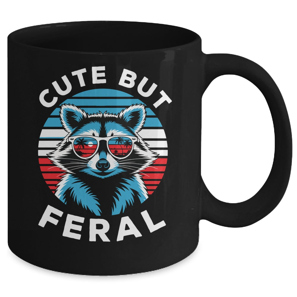 Colorful Racoon With Sunglasses Racoon Funny 4th Of July Mug | teecentury