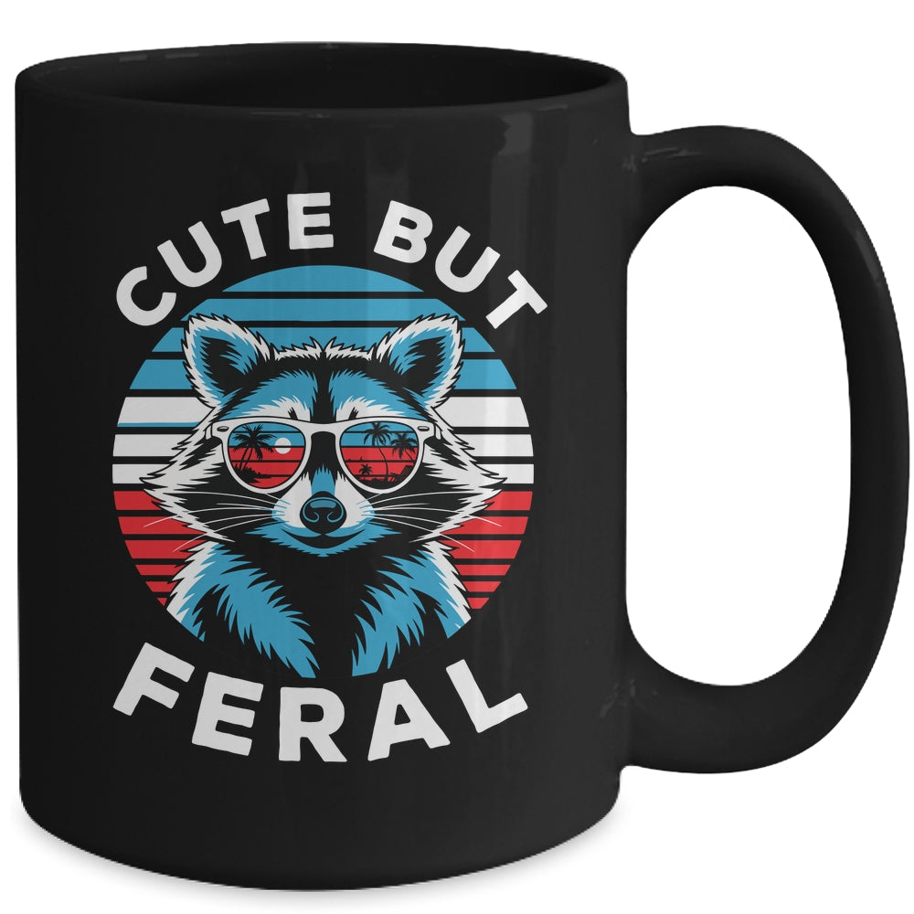 Colorful Racoon With Sunglasses Racoon Funny 4th Of July Mug | teecentury