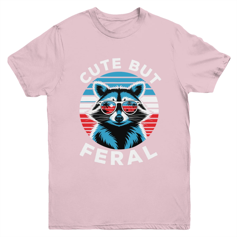 Colorful Racoon With Sunglasses Racoon Funny 4th Of July Youth Shirt | teecentury