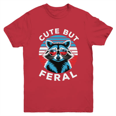 Colorful Racoon With Sunglasses Racoon Funny 4th Of July Youth Shirt | teecentury