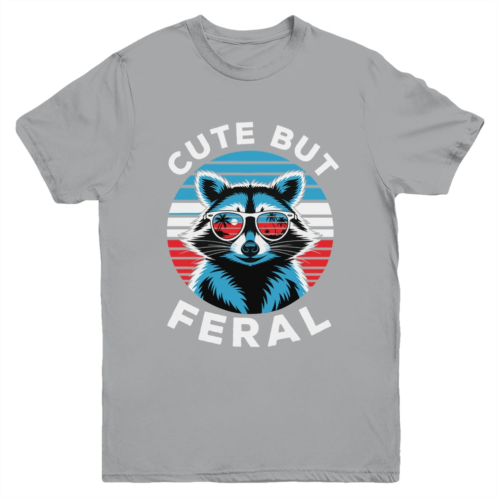 Colorful Racoon With Sunglasses Racoon Funny 4th Of July Youth Shirt | teecentury