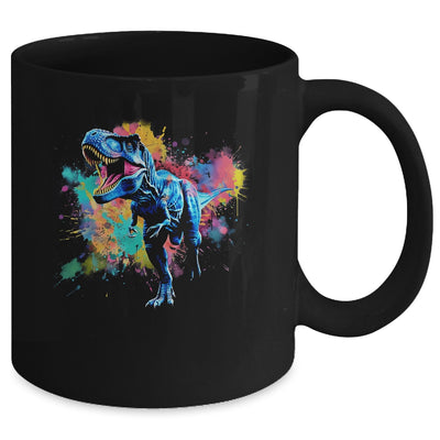 Colorful Retro Dinosaur T-Rex For Men Kids Women Funny Mug | teecentury