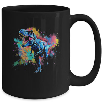 Colorful Retro Dinosaur T-Rex For Men Kids Women Funny Mug | teecentury