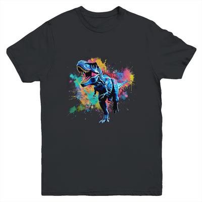 Colorful Retro Dinosaur T-Rex For Men Kids Women Funny Youth Shirt | teecentury