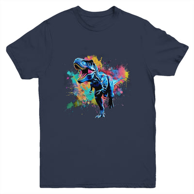 Colorful Retro Dinosaur T-Rex For Men Kids Women Funny Youth Shirt | teecentury