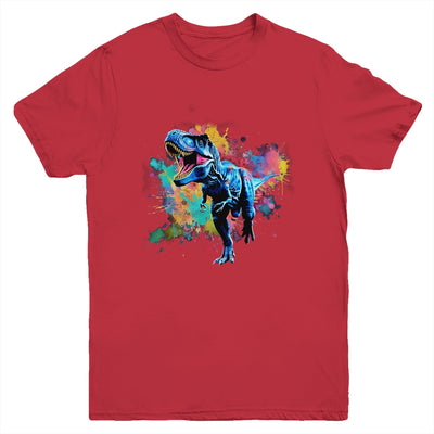 Colorful Retro Dinosaur T-Rex For Men Kids Women Funny Youth Shirt | teecentury