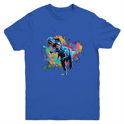 Colorful Retro Dinosaur T-Rex For Men Kids Women Funny Youth Shirt | teecentury