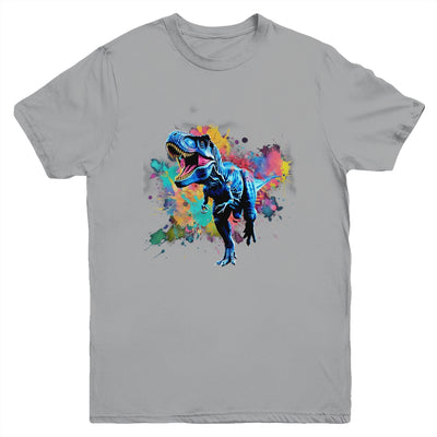 Colorful Retro Dinosaur T-Rex For Men Kids Women Funny Youth Shirt | teecentury