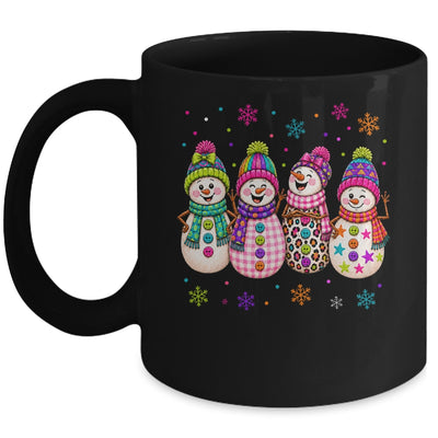 Colorful Retro Snowman Christmas Cute Snowmen Holiday Winter Mug | teecentury