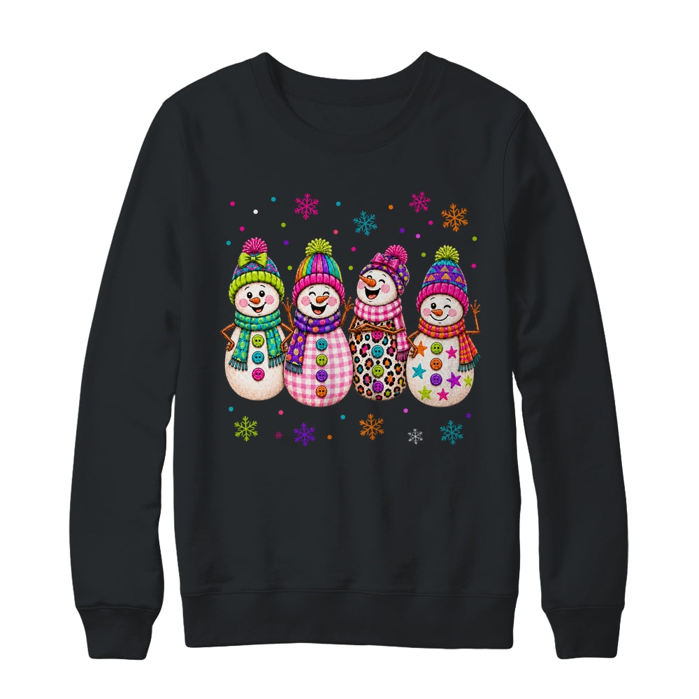 Colorful Retro Snowman Christmas Cute Snowmen Holiday Winter Shirt & Sweatshirt | teecentury