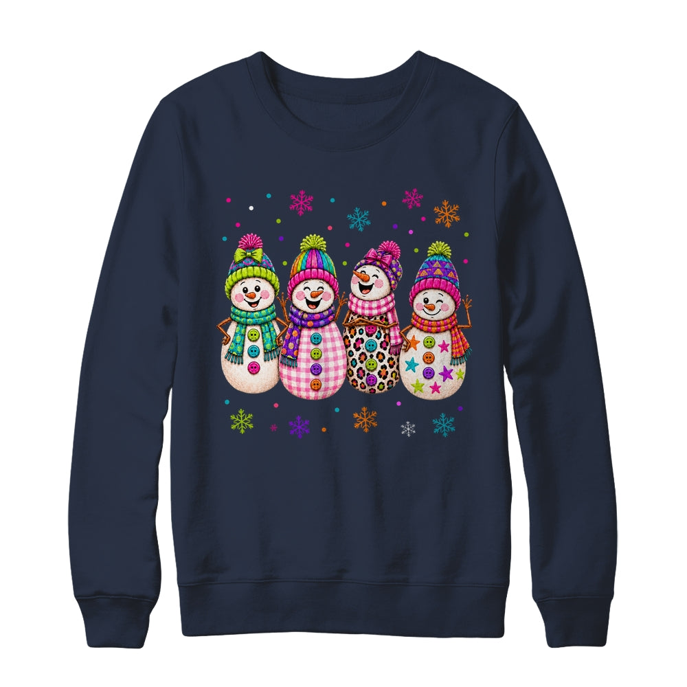 Colorful Retro Snowman Christmas Cute Snowmen Holiday Winter Shirt & Sweatshirt | teecentury