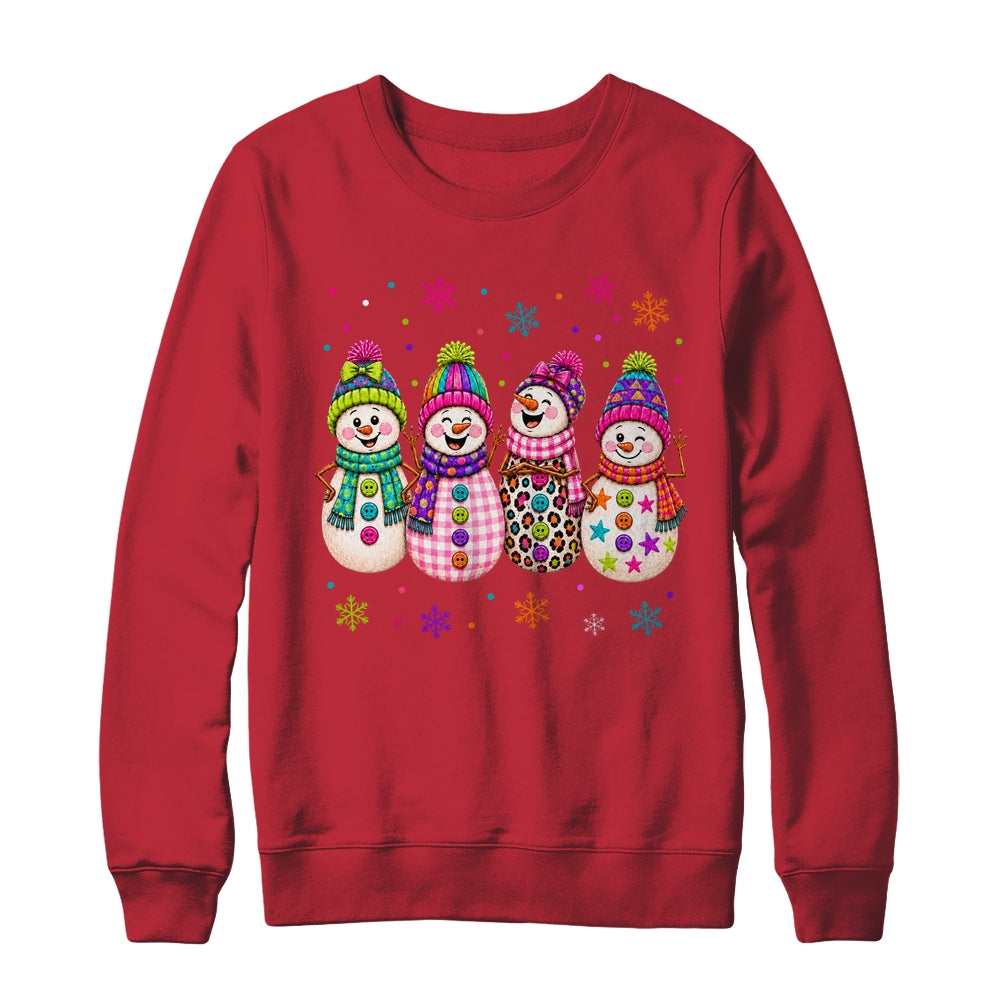 Colorful Retro Snowman Christmas Cute Snowmen Holiday Winter Shirt & Sweatshirt | teecentury