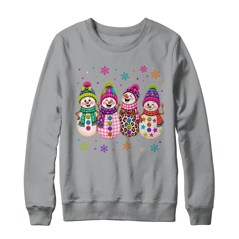 Colorful Retro Snowman Christmas Cute Snowmen Holiday Winter Shirt & Sweatshirt | teecentury