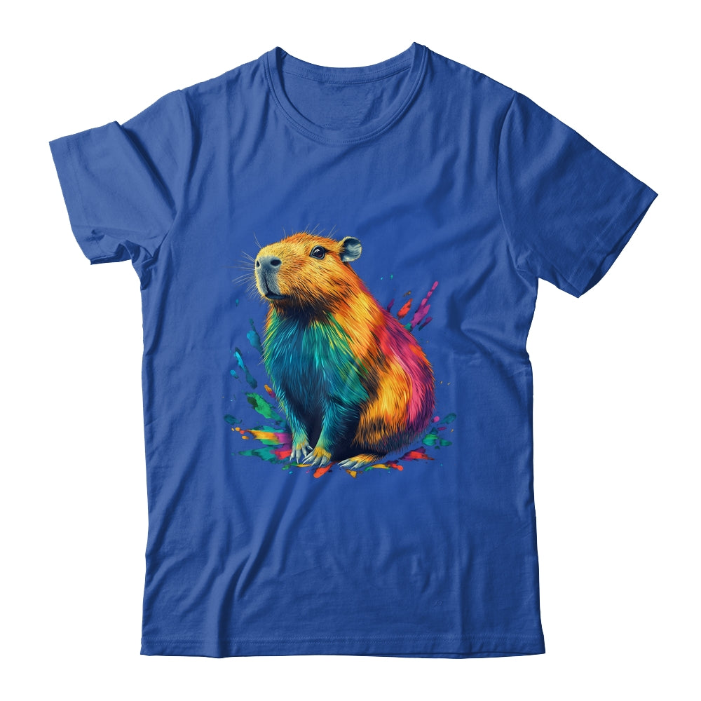 Colorful Watercolor Capybara Art Design For Men Women Kids Shirt & Tank Top | teecentury