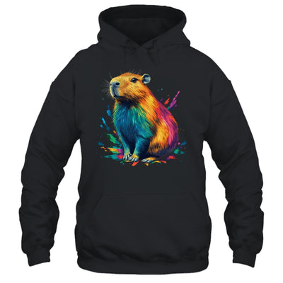 Colorful Watercolor Capybara Art Design For Men Women Kids Shirt & Tank Top | teecentury