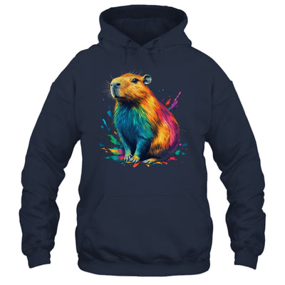 Colorful Watercolor Capybara Art Design For Men Women Kids Shirt & Tank Top | teecentury