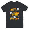 Construction Vehicle Halloween Crane Truck Pumpkin Boys Kids Youth Shirt | teecentury