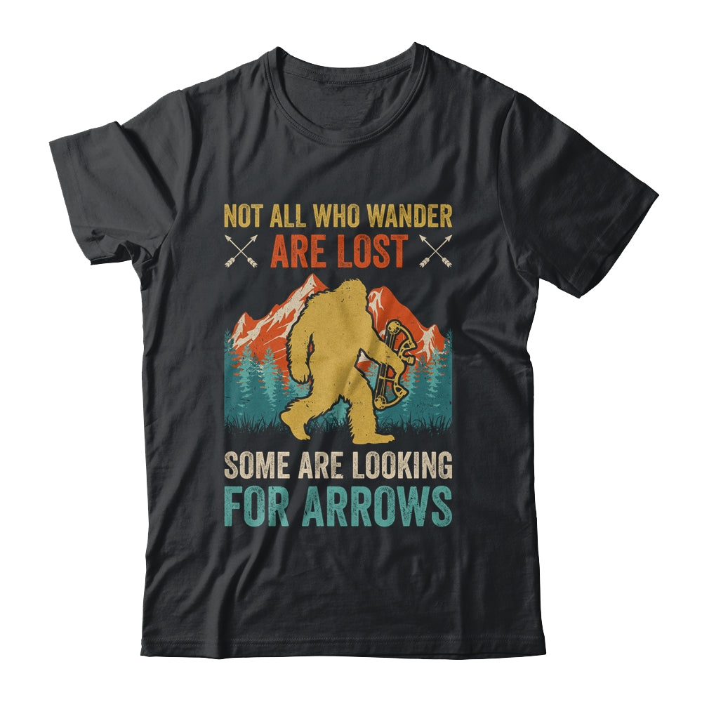 Cool Archery Men Women Bigfoot Not All Who Wander Are Lost Shirt & Hoodie | teecentury