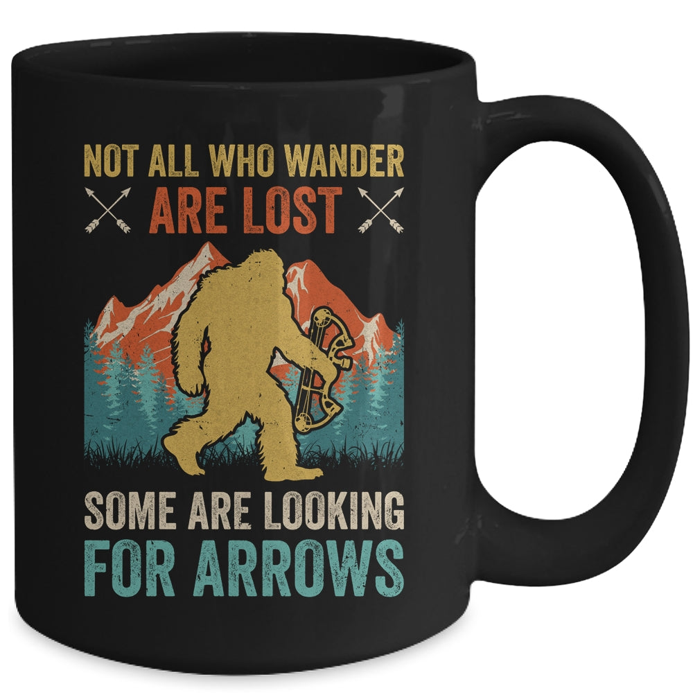 Cool Archery Men Women Bigfoot Not All Who Wander Are Lost Mug | teecentury