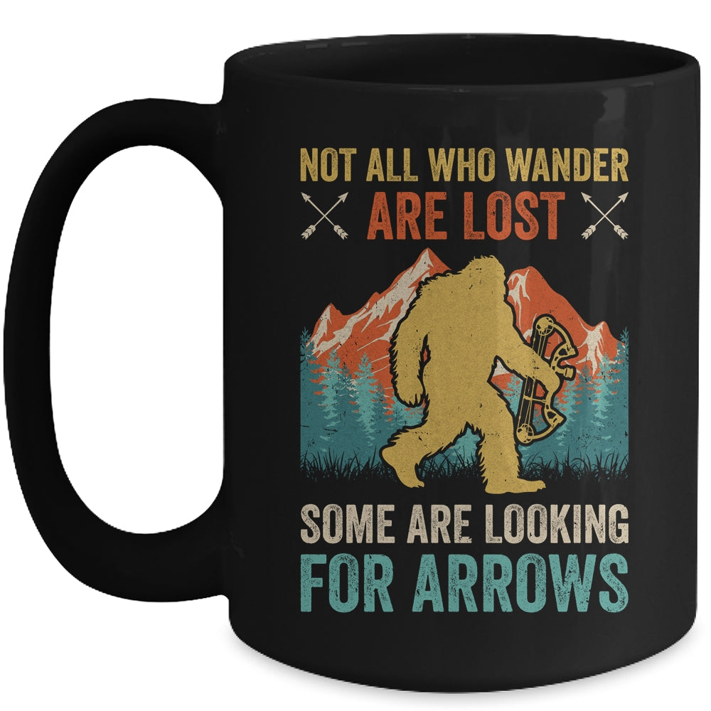 Cool Archery Men Women Bigfoot Not All Who Wander Are Lost Mug | teecentury
