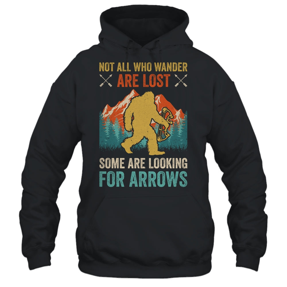 Cool Archery Men Women Bigfoot Not All Who Wander Are Lost Shirt & Hoodie | teecentury
