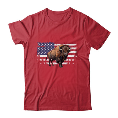 Cool Bison US Flag Design For Men Women Kids Buffalo Bison Shirt & Hoodie | teecentury