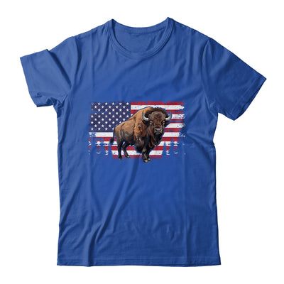 Cool Bison US Flag Design For Men Women Kids Buffalo Bison Shirt & Hoodie | teecentury